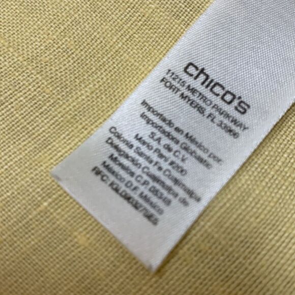 Womens Chico’s 100% Linen Moto Open Front Jacket - Picture 6 of 7